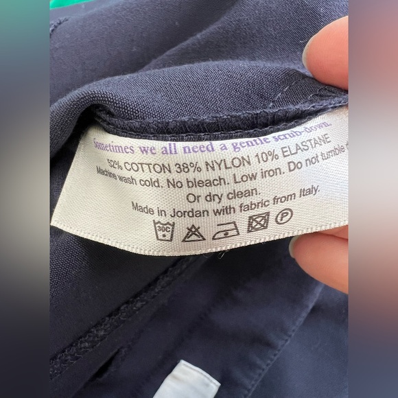 MM Lafleur Blue Structured Stretch Trouser Pants Sz 4 - Picture 12 of 13